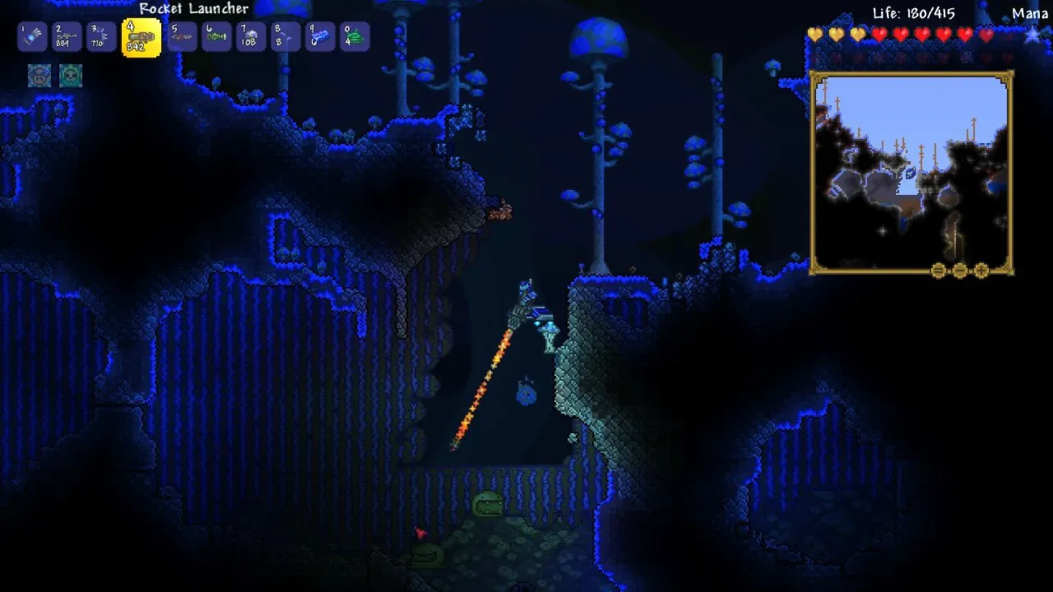 работают и в глубокой ночи в Terraria