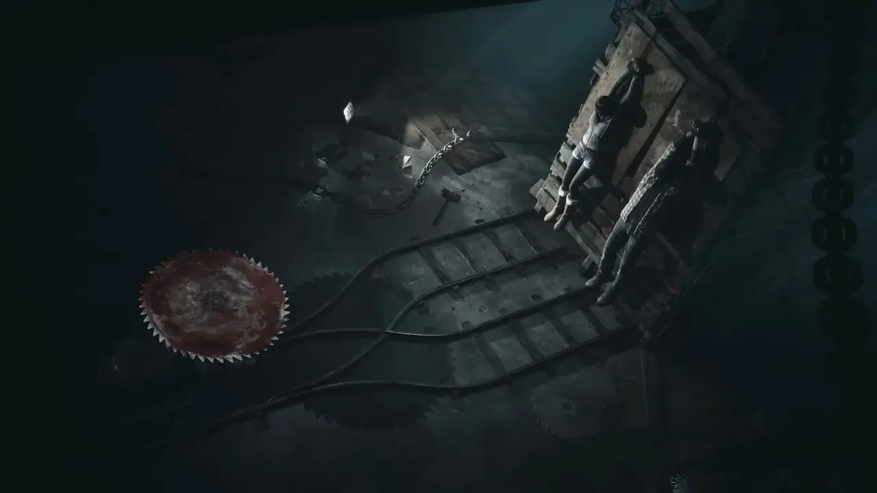 жертвы висят за руки в Until Dawn
