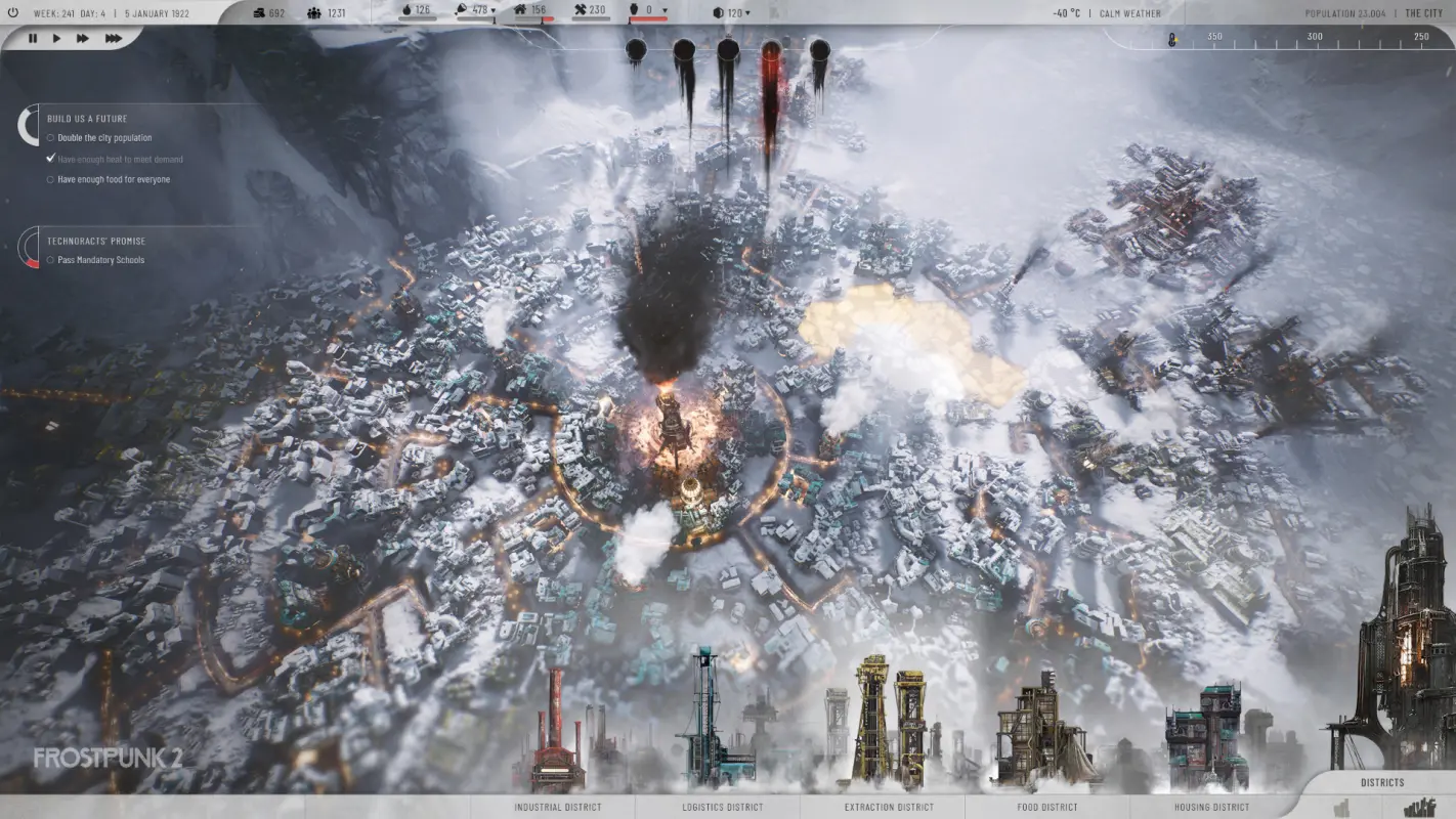 выбор завода в Frostpunk 2