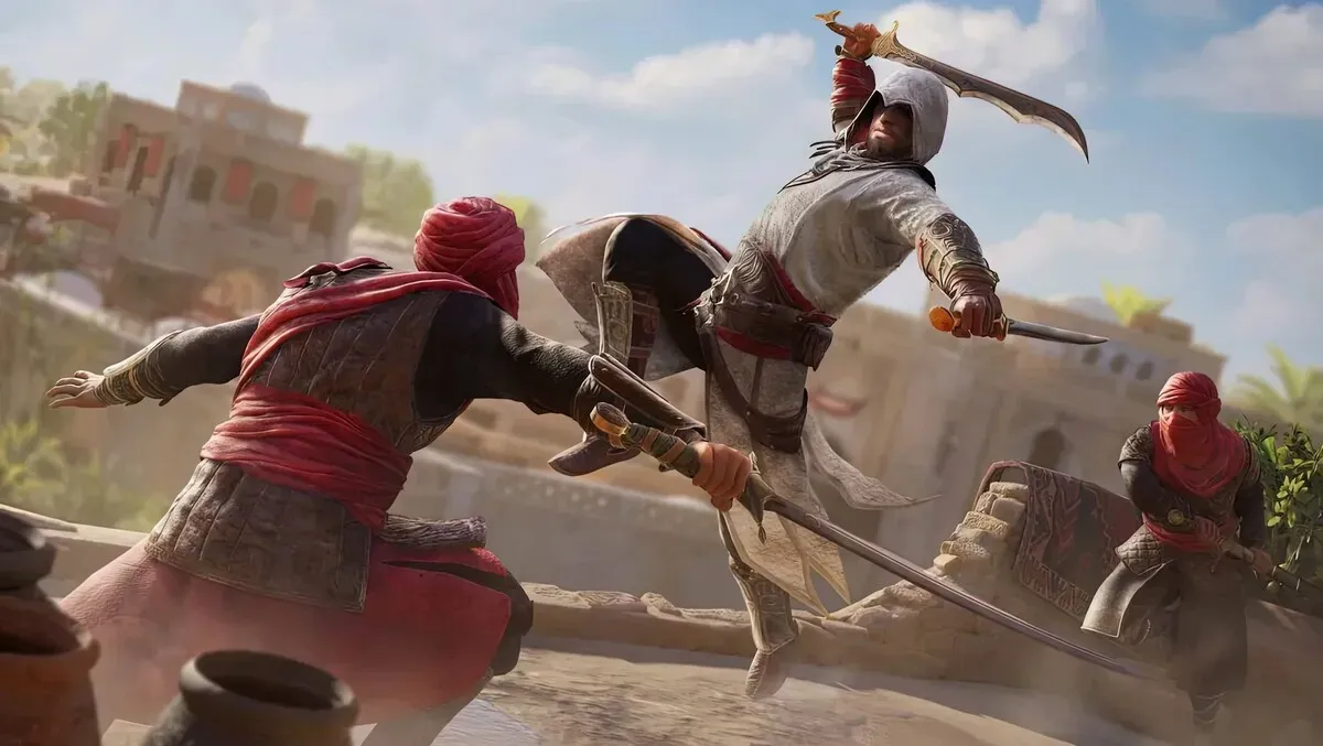 Басин умело справляется с оружием в Assassin's Creed Mirage