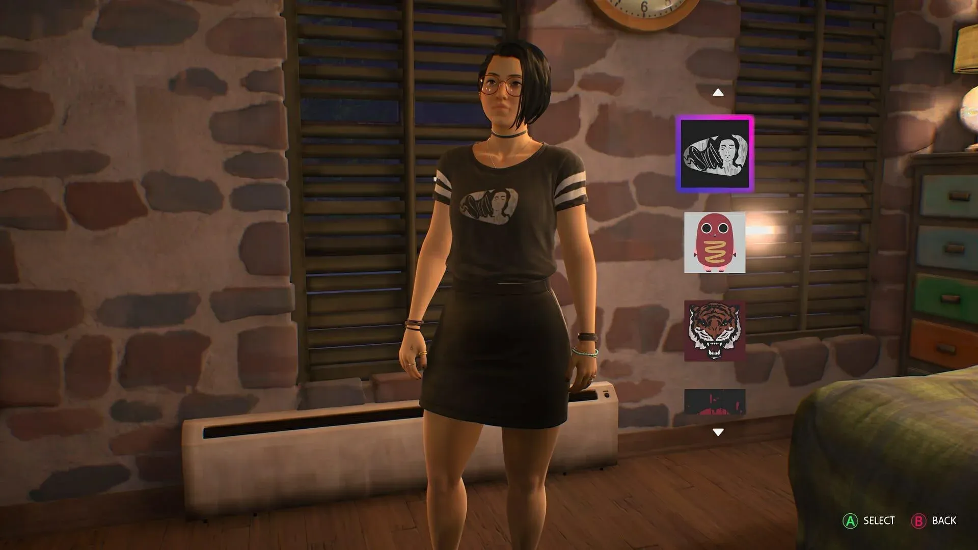 выбор принта на футболке в Life is Strange: Double Exposure