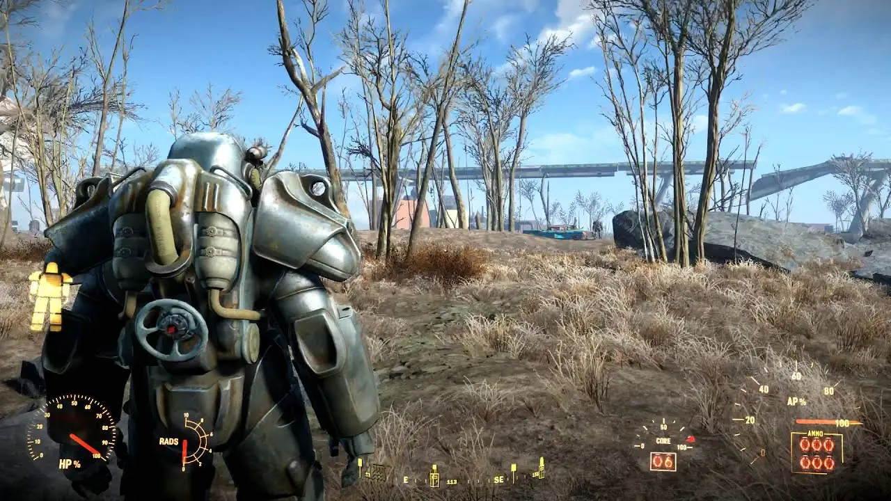 наблюдение за объектом в Fallout 4