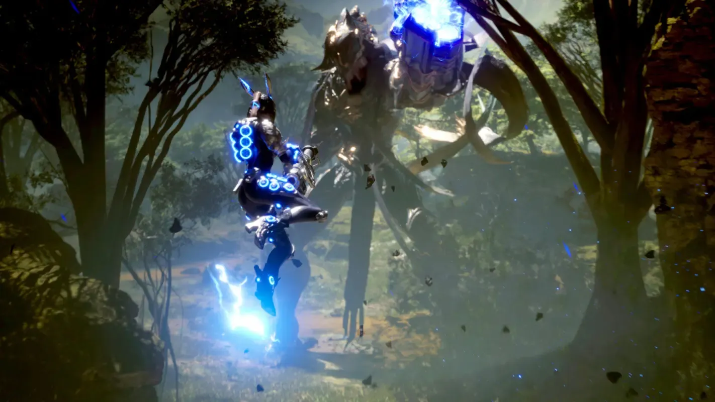схватка в загадочном лесу в The First Descendant