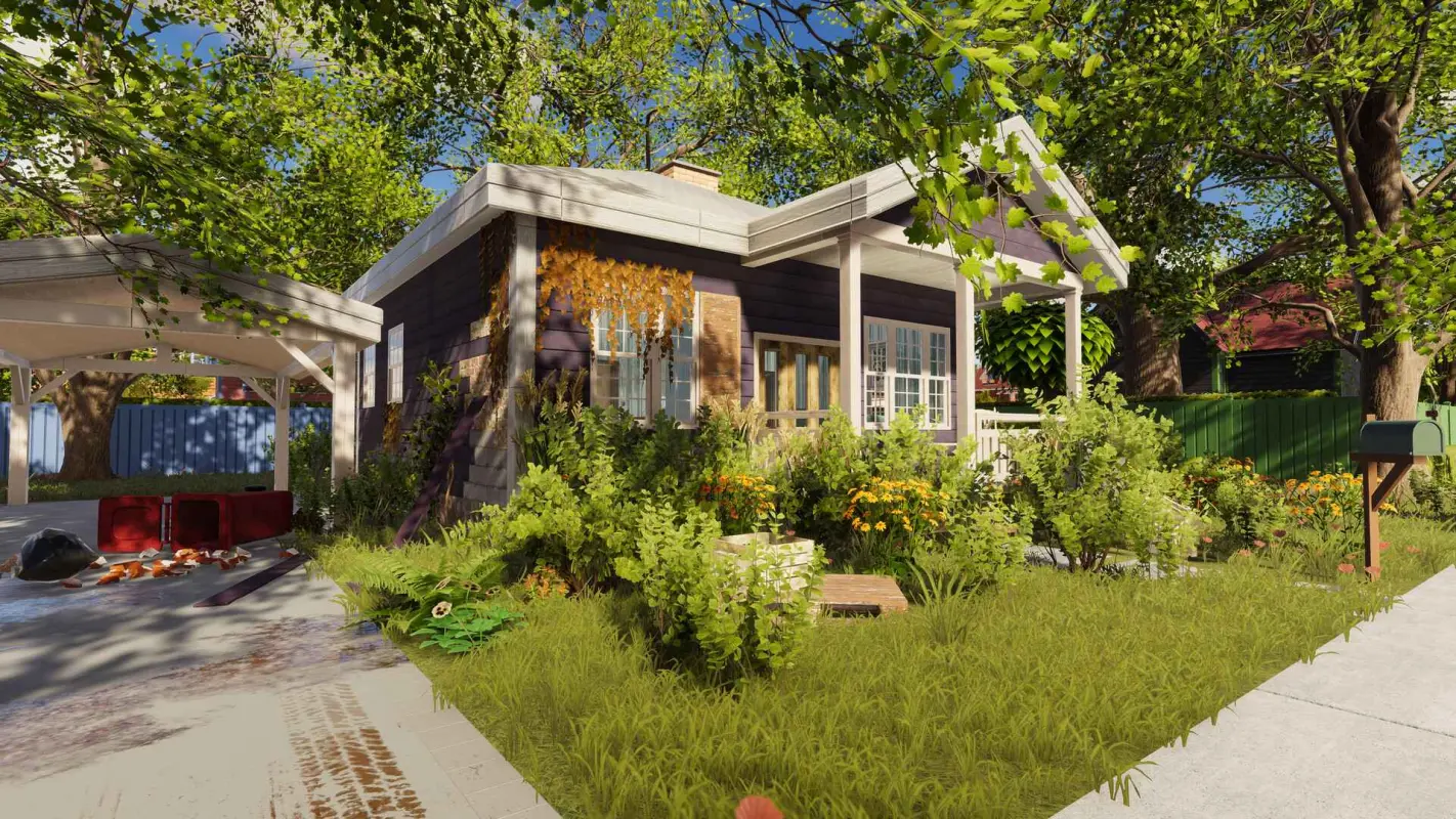 заросший старый дом в House Flipper 2
