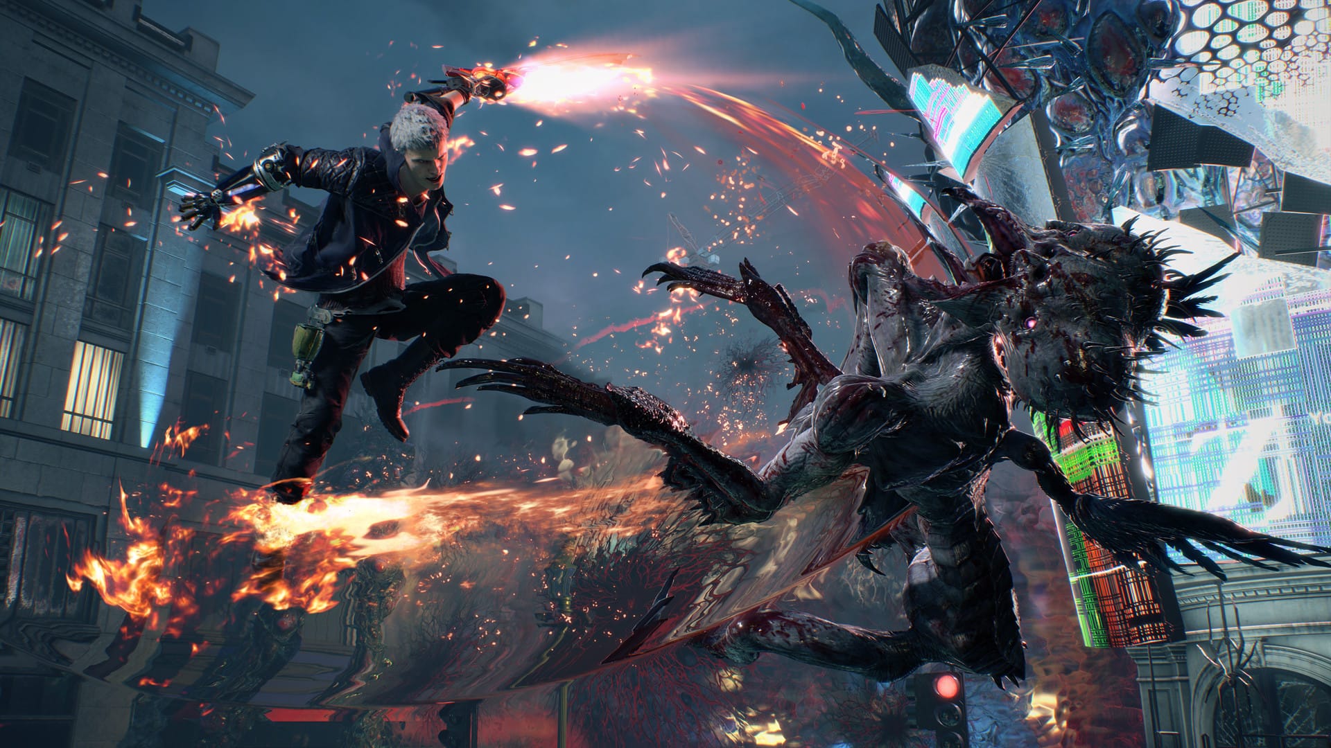 Неро убивает соперника в Devil May Cry 5