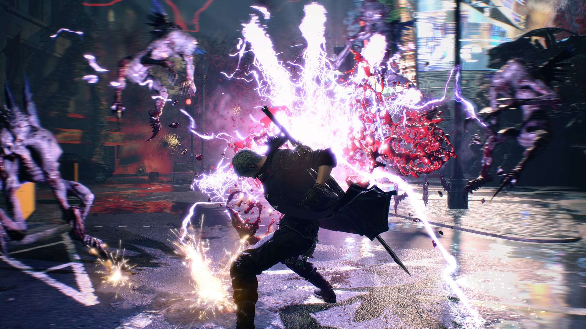 эпичный бой с монстрами в Devil May Cry 5