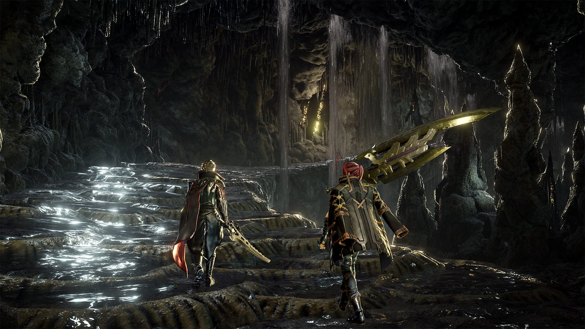 персонажи в темных пещерах в Code Vein
