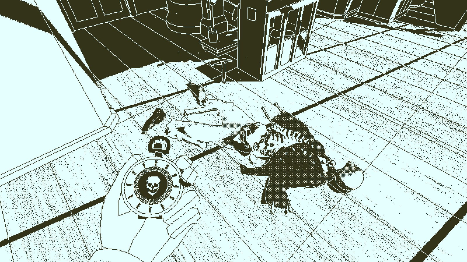 скелет пирата лежит в Return of the Obra Dinn
