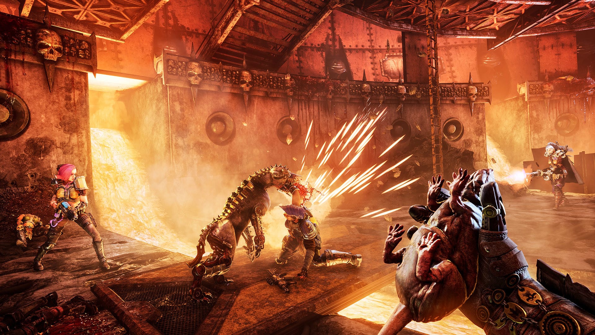 эпичное сражение в Necromunda: Hired Gun
